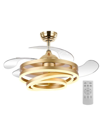 POWERTECH ανεμιστήρας οροφής HLL-0130 με LED φως, 72W, Φ106x50cm, χρυσός POWERTECH ανεμιστήρας οροφής HLL-0130 με LED φως, 72W, Φ106x50cm, χρυσός