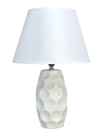 POWERTECH επιτραπέζιο φωτιστικό HLL-0133, E27 κεραμική βάση, λευκό POWERTECH επιτραπέζιο φωτιστικό HLL-0133, E27 κεραμική βάση, λευκό