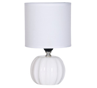 POWERTECH επιτραπέζιο φωτιστικό HLL-0139, E27, κεραμική βάση, λευκό