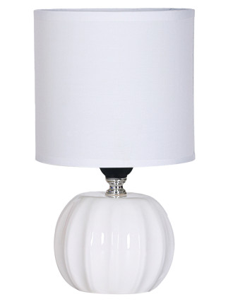 POWERTECH επιτραπέζιο φωτιστικό HLL-0139, E27, κεραμική βάση, λευκό