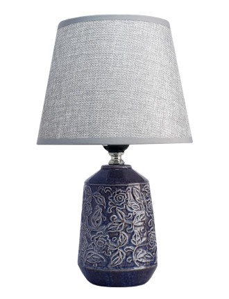 POWERTECH επιτραπέζιο φωτιστικό HLL-0140, E27, κεραμική βάση, μπλε/γκρι POWERTECH επιτραπέζιο φωτιστικό HLL-0140, E27, κεραμική βάση, μπλε/γκρι