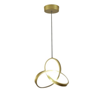 POWERTECH LED φωτιστικό οροφής HLL-0146, 25W, 4000K, Φ40cm, 1m, χρυσό