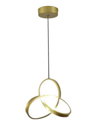 POWERTECH LED φωτιστικό οροφής HLL-0146, 25W, 4000K, Φ40cm, 1m, χρυσό POWERTECH LED φωτιστικό οροφής HLL-0146, 25W, 4000K, Φ40cm, 1m, χρυσό