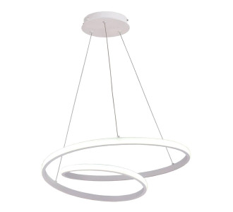 POWERTECH LED φωτιστικό οροφής HLL-0153, 25W, 4000K, Φ40cm, 1m, λευκό