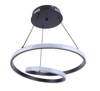 POWERTECH LED φωτιστικό οροφής HLL-0154, 25W, 4000K, Φ40cm, 1m, μαύρο