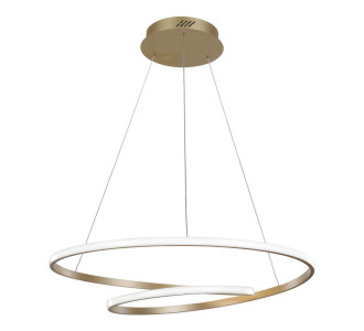 POWERTECH LED φωτιστικό οροφής HLL-0155, 25W, 4000K, Φ40cm, 1m, χρυσό