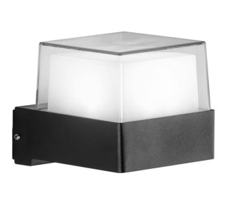 POWERTECH LED φωτιστικό τοίχου HLL-0157, 7W, 4000K, 560lm, IP65, μαύρο