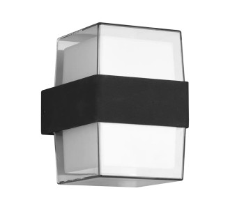 POWERTECH LED φωτιστικό τοίχου HLL-0159, 14W, 4000K, 1190lm, IP65, μαύρο
