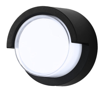 POWERTECH LED φωτιστικό τοίχου HLL-0167, 12W, 4000K, 960lm, IP65, μεταλλικό, μαύρο