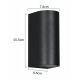 POWERTECH φωτιστικό τοίχου HLL-0188 για 2x GU10 λάμπες, μεταλλικό, IP65, μαύρο POWERTECH φωτιστικό τοίχου HLL-0188 για 2x GU10 λάμπες, μεταλλικό, IP65, μαύρο