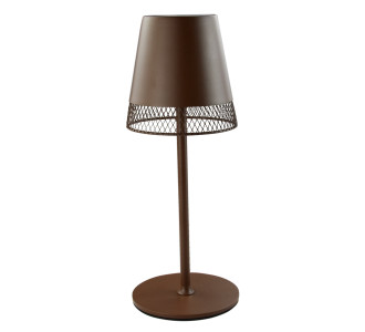 POWERTECH LED επιτραπέζιο φωτιστικό HLL-0191, ρυθμιζόμενο, επαναφορτιζόμενο, καφέ