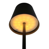 POWERTECH LED επιτραπέζιο φωτιστικό HLL-0193, ρυθμιζόμενο, επαναφορτιζόμενο, μαύρο