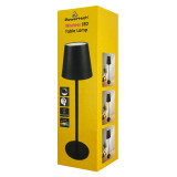 POWERTECH LED επιτραπέζιο φωτιστικό HLL-0193, ρυθμιζόμενο, επαναφορτιζόμενο, μαύρο