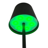 POWERTECH LED επιτραπέζιο φωτιστικό HLL-0195, RGB, ρυθμιζόμενο, επαναφορτιζόμενο, μαύρο