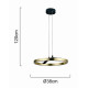 POWERTECH LED φωτιστικό οροφής HLL-0201, 29W, 4000K, Φ38x120cm, χρυσό/μαύρο POWERTECH LED φωτιστικό οροφής HLL-0201, 29W, 4000K, Φ38x120cm, χρυσό/μαύρο