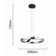 POWERTECH LED φωτιστικό οροφής HLL-0202, 29W, 4000K, Φ38x120cm, ασημί/μαύρο POWERTECH LED φωτιστικό οροφής HLL-0202, 29W, 4000K, Φ38x120cm, ασημί/μαύρο