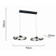 POWERTECH LED φωτιστικό οροφής HLL-0203, 42W, 4000K, 70x30x120cm, ασημί/μαύρο POWERTECH LED φωτιστικό οροφής HLL-0203, 42W, 4000K, 70x30x120cm, ασημί/μαύρο