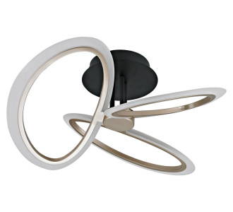 POWERTECH LED φωτιστικό οροφής HLL-0206, 40W, 4000K, Φ53x26cm, οπάλ χρυσό/μαύρο POWERTECH LED φωτιστικό οροφής HLL-0206, 40W, 4000K, Φ53x26cm, οπάλ χρυσό/μαύρο