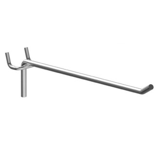 Γάντζος μονός HOOK-10-5 για διάτρητο stand, μεταλλικός, 10cm, 5τμχ