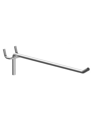 Γάντζος μονός HOOK-10-5 για διάτρητο stand, μεταλλικός, 10cm, 5τμχ