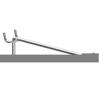 Γάντζος μονός HOOK-15-5 για διάτρητο stand, μεταλλικός, 15cm, 5τμχ