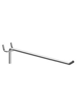 Γάντζος μονός HOOK-20-5 για διάτρητο stand, μεταλλικός, 20cm, 5τμχ