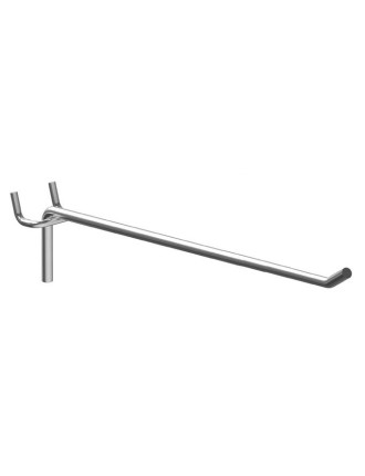 Γάντζος μονός HOOK-20-5 για διάτρητο stand, μεταλλικός, 20cm, 5τμχ