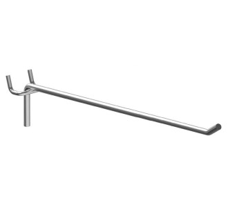 Γάντζος μονός HOOK-35-5 για διάτρητο stand, μεταλλικός, 35cm, 5τμχ