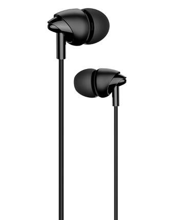 USAMS earphones με μικρόφωνο EP-39, 3.5mm σύνδεση, Φ10mm, 1.2m, μαύρα