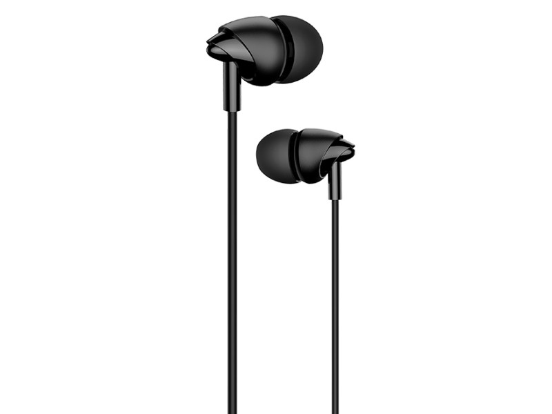 USAMS earphones με μικρόφωνο EP-39, 3.5mm σύνδεση, Φ10mm, 1.2m, μαύρα