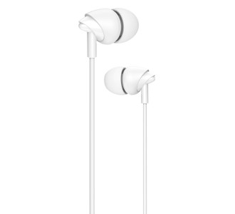 USAMS earphones με μικρόφωνο EP-39, 3.5mm σύνδεση, Φ10mm, 1.2m, λευκά