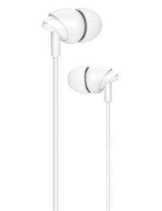 USAMS earphones με μικρόφωνο EP-39, 3.5mm σύνδεση, Φ10mm, 1.2m, λευκά