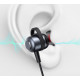 USAMS earphones με μικρόφωνο US-SJ758, USB-C σύνδεση, μεταλλικά, 1.2m, γκρι
