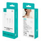 USAMS earphones με μικρόφωνο SJ771, USB-C σύνδεση, 1.2m, λευκά USAMS earphones με μικρόφωνο SJ771, USB-C σύνδεση, 1.2m, λευκά