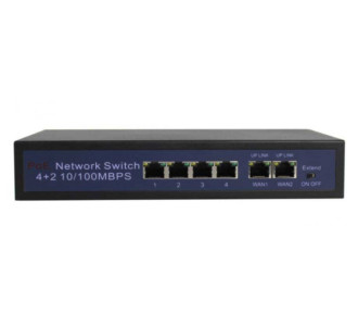 LONGSE PoE switch HT412, 4x LAN port & 2x WAN port, 10/100Mbps