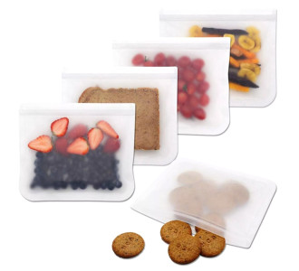 Σετ επαναχρησιμοποιούμενες αεροστεγείς σακούλες τροφίμων HUH-0040, 4τμχ Σετ επαναχρησιμοποιούμενες αεροστεγείς σακούλες τροφίμων HUH-0040, 4τμχ