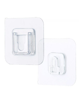 Αυτοκόλλητες βάσεις HUH-0079, 2 όψεων, 6 x 6cm, διάφανο, 5 ζεύγη Αυτοκόλλητες βάσεις HUH-0079, 2 όψεων, 6 x 6cm, διάφανο, 5 ζεύγη