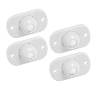 Αυτοκόλλητα ροδάκια HUH-0084, πλαστικά, λευκά, 4τμχ Αυτοκόλλητα ροδάκια HUH-0084, πλαστικά, λευκά, 4τμχ