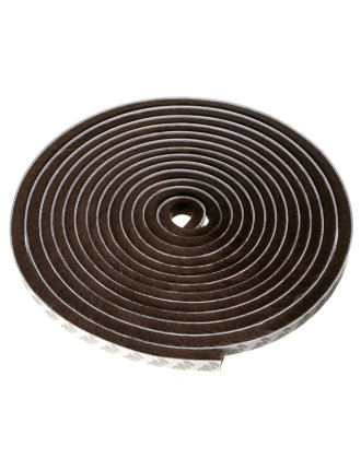 HOME USE Αυτοκόλλητη μονωτική ταινία HUH-0086 για παράθυρα, 7x6mm, 5m, καφέ