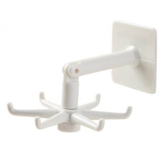Κρεμάστρα τοίχου για κουζίνα-μπάνιο HUH-0097 περιστρεφόμενη, 11cm, λευκή Κρεμάστρα τοίχου για κουζίνα-μπάνιο HUH-0097 περιστρεφόμενη, 11cm, λευκή