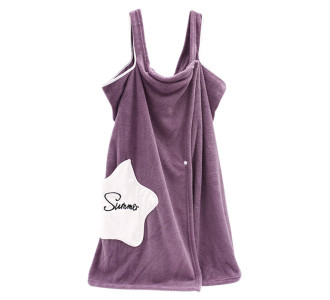 ROXXANI πετσέτα-μπουρνούζι μπάνιου HUH-0099, 85x150cm, μωβ