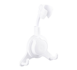 Επιτοίχια βάση για τηλέφωνο μπάνιου HUH-0133, με γάντζους, λευκή