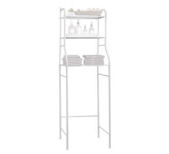 Ραφιέρα μπάνιου HUH-0134 με 3 ράφια, μεταλλική, 48x25x153cm, λευκή Ραφιέρα μπάνιου HUH-0134 με 3 ράφια, μεταλλική, 48x25x153cm, λευκή