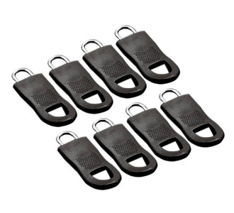 Ανταλλακτικά γατζάκια για φερμουάρ HUH-0137, 25mm, μαύρο, 8τμχ