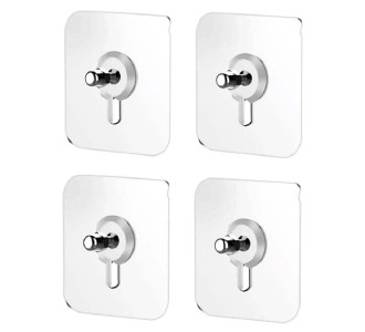 HOME USE αυτοκόλλητες βάσεις HUH-0156, 57x57mm, διάφανο, 4τμχ HOME USE αυτοκόλλητες βάσεις HUH-0156, 57x57mm, διάφανο, 4τμχ