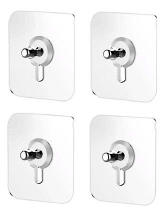 HOME USE αυτοκόλλητες βάσεις HUH-0156, 57x57mm, διάφανο, 4τμχ HOME USE αυτοκόλλητες βάσεις HUH-0156, 57x57mm, διάφανο, 4τμχ