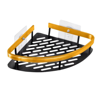 HOME USE γωνιακό ράφι τοίχου HUH-0157, αλουμινίου, 28x5.5x21cm, χρυσό HOME USE γωνιακό ράφι τοίχου HUH-0157, αλουμινίου, 28x5.5x21cm, χρυσό