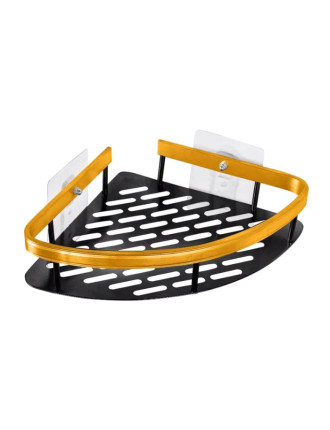 HOME USE γωνιακό ράφι τοίχου HUH-0157, αλουμινίου, 28x5.5x21cm, χρυσό HOME USE γωνιακό ράφι τοίχου HUH-0157, αλουμινίου, 28x5.5x21cm, χρυσό