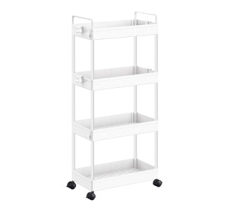 HOME USE τρόλει κουζίνας HUH-0163, 4 θέσεων, 40x21.5x91.5cm, λευκό HOME USE τρόλει κουζίνας HUH-0163, 4 θέσεων, 40x21.5x91.5cm, λευκό