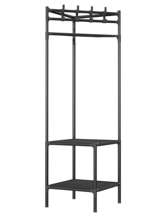 HOME USE κρεμάστρα δαπέδου HUH-0165, μεταλλική, γωνιακή, 40x188cm, μαύρη HOME USE κρεμάστρα δαπέδου HUH-0165, μεταλλική, γωνιακή, 40x188cm, μαύρη